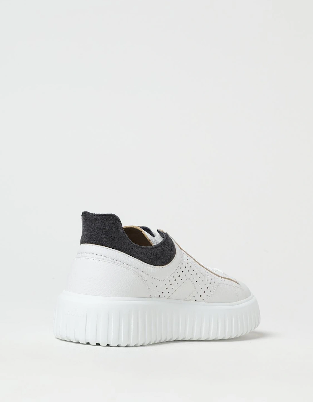 Comfortable Lace-Up Sneakers with Leather Upper and Rubber Sole