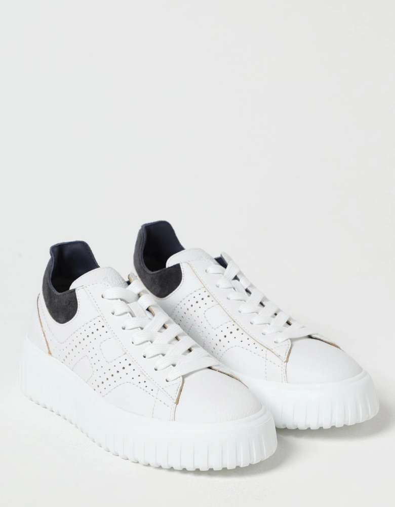 Comfortable Lace-Up Sneakers with Leather Upper and Rubber Sole