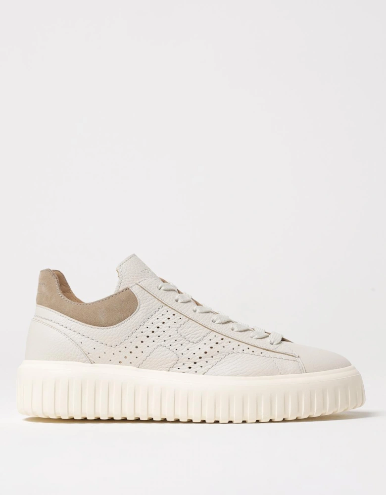Comfortable Lace-Up Sneakers with Leather Upper and Rubber Sole