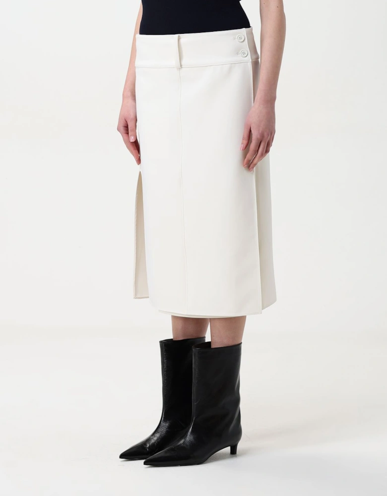 Midi Skirt Side Slit Detail