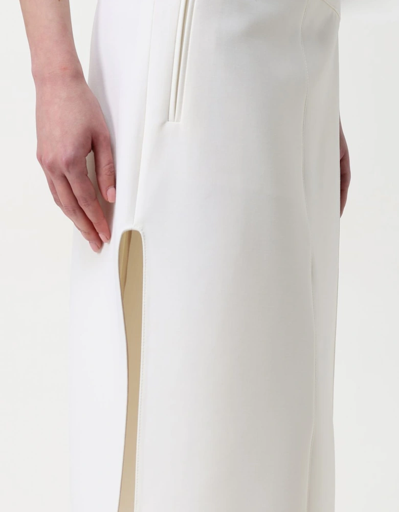 Midi Skirt Side Slit Detail