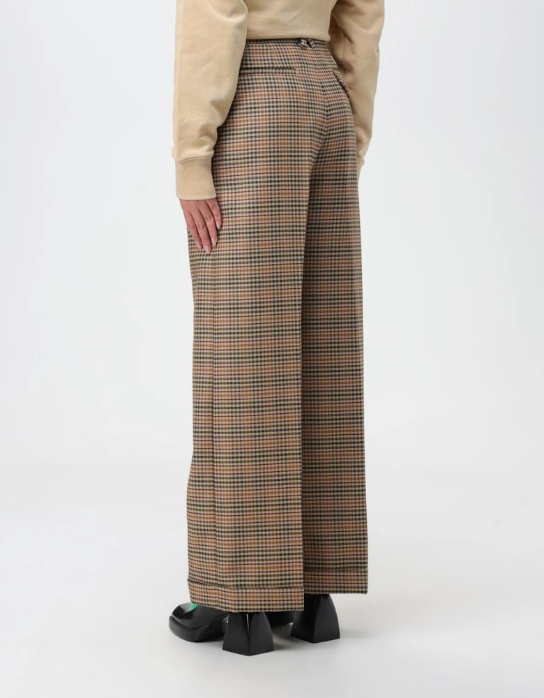 Wide Leg Plaid Pants