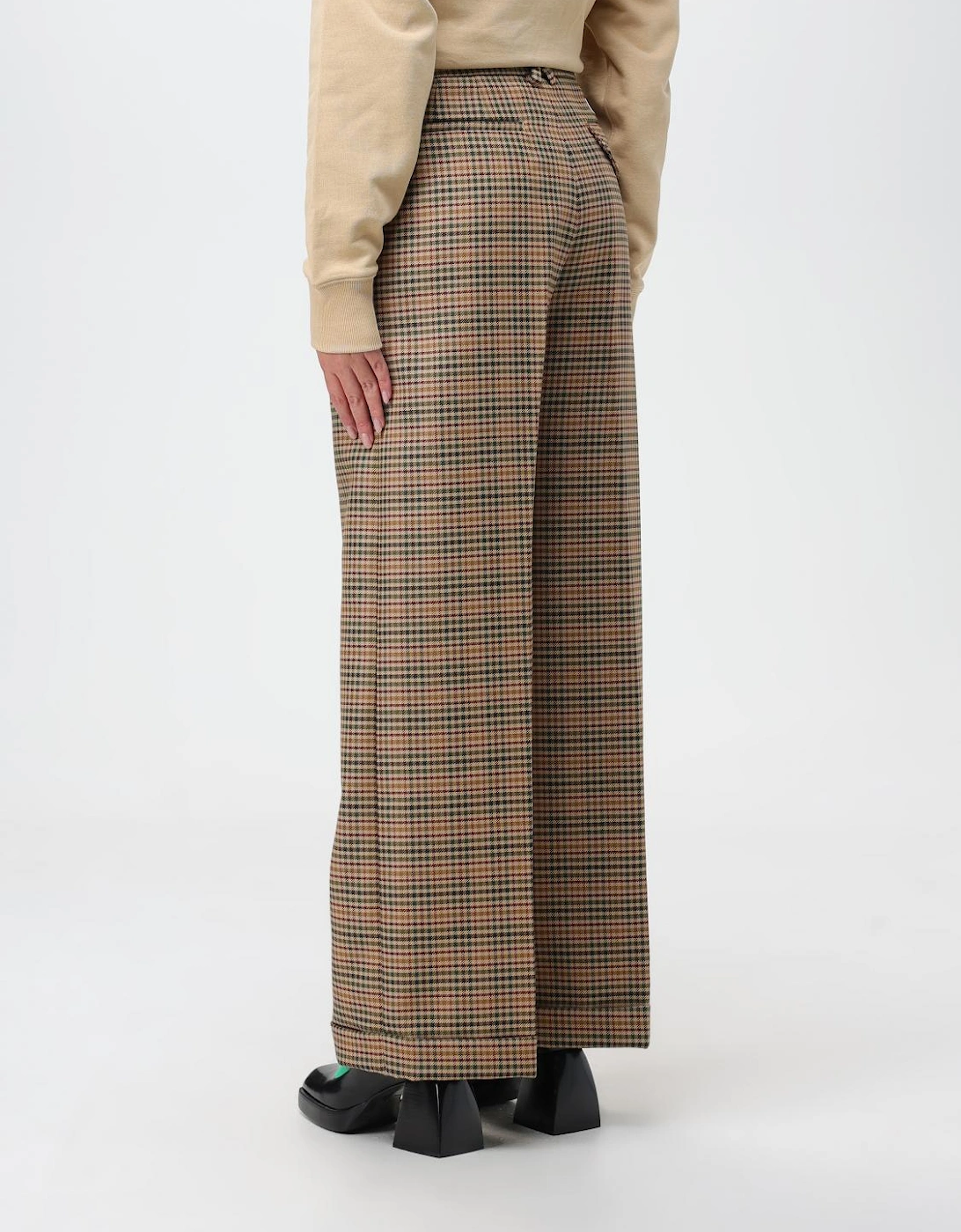 Wide Leg Plaid Pants