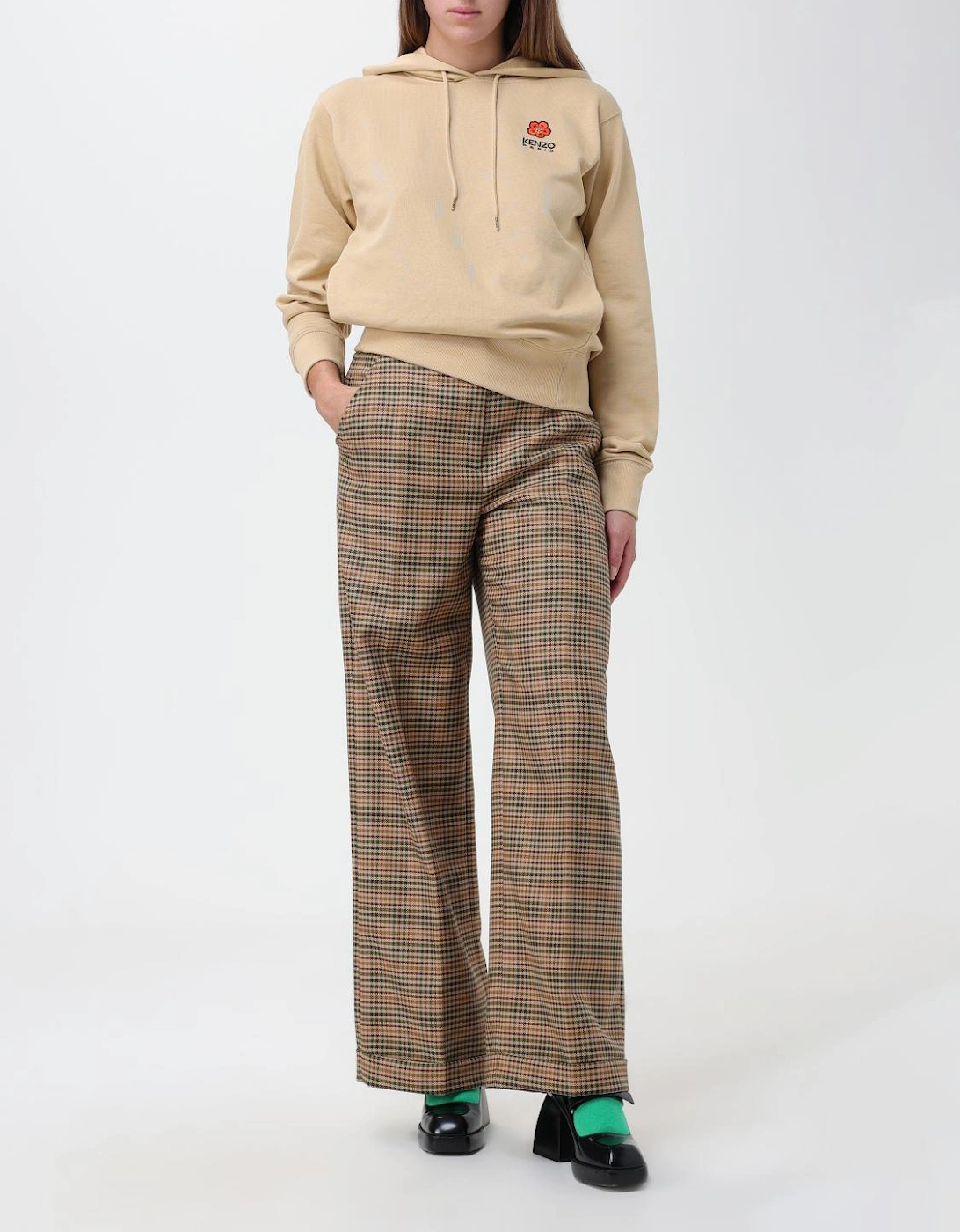 Wide Leg Plaid Pants