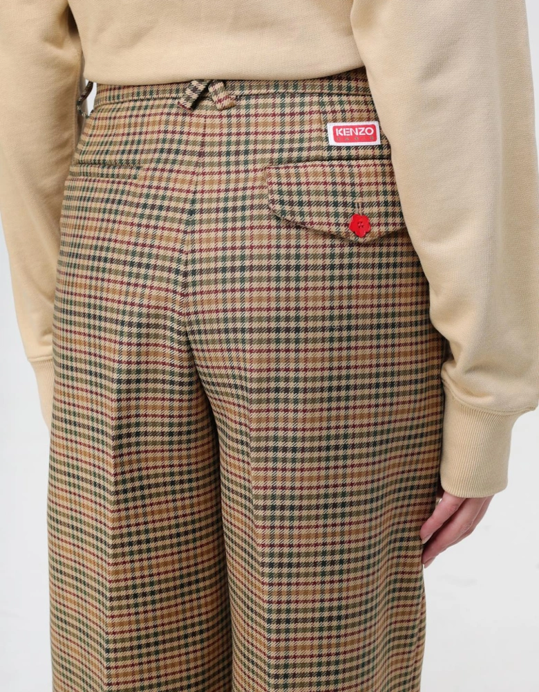 Wide Leg Plaid Pants