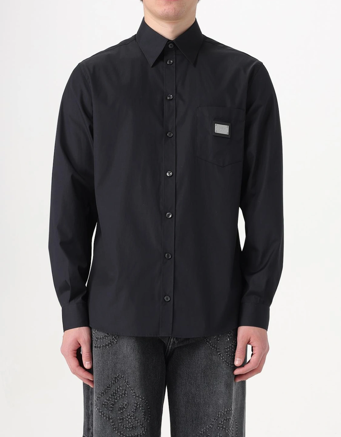 Classic Poplin Shirt Logo Patch