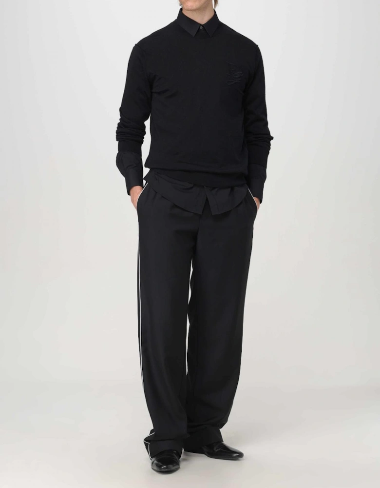 Merino Wool Knit Crew Neck Sweater