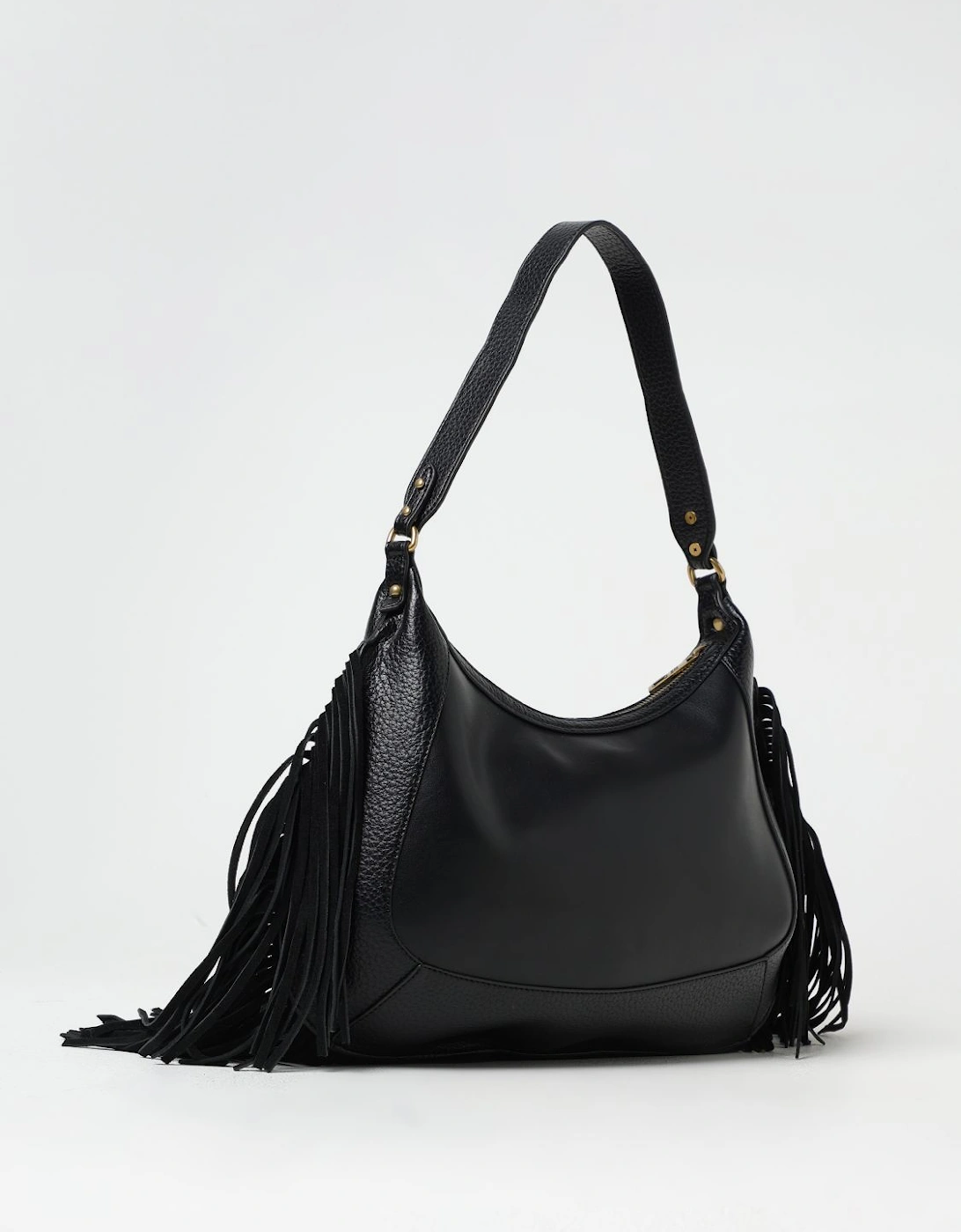Fringe Leather Shoulder Bag