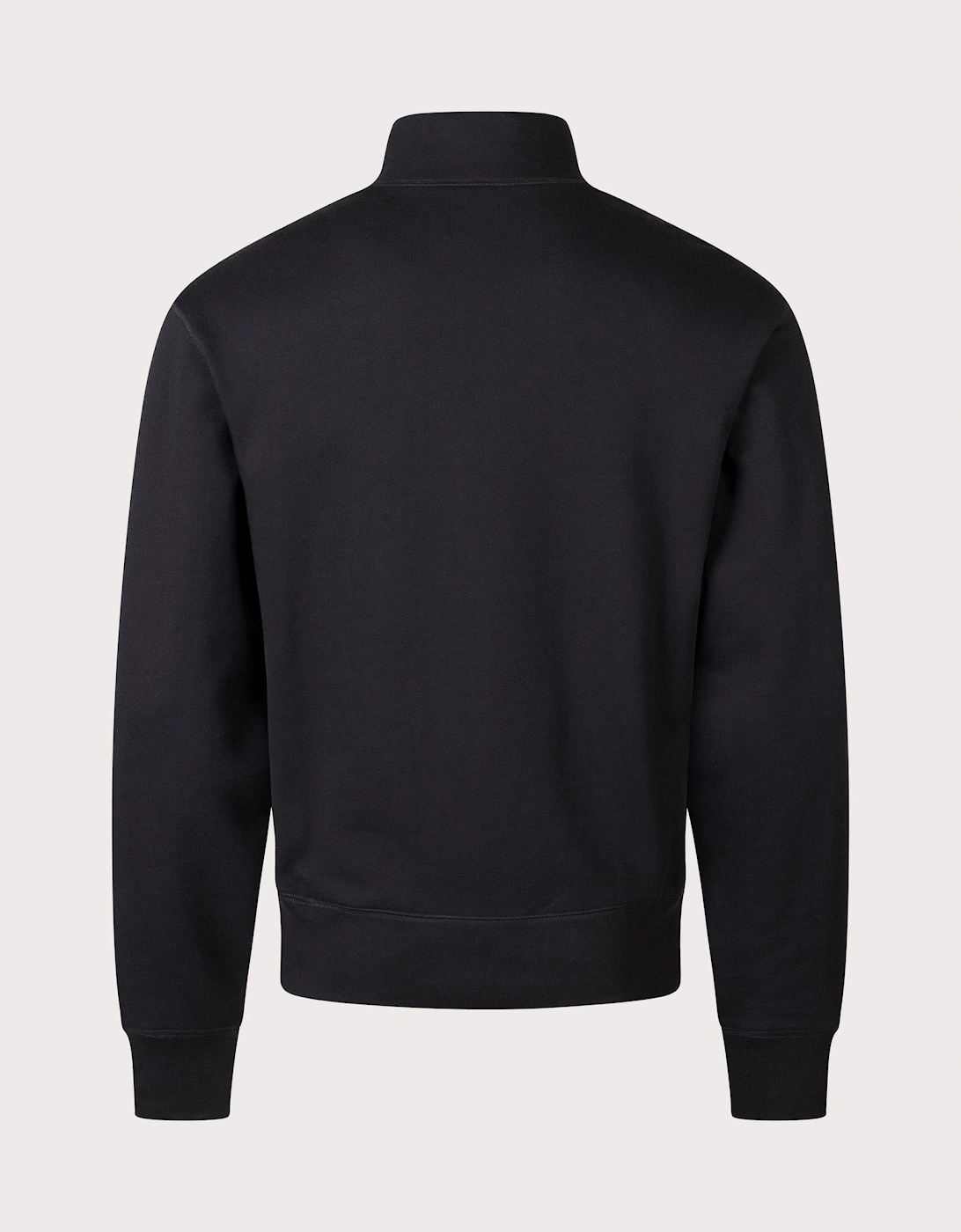 Woven Patch Quarter Zip Sweatshirt