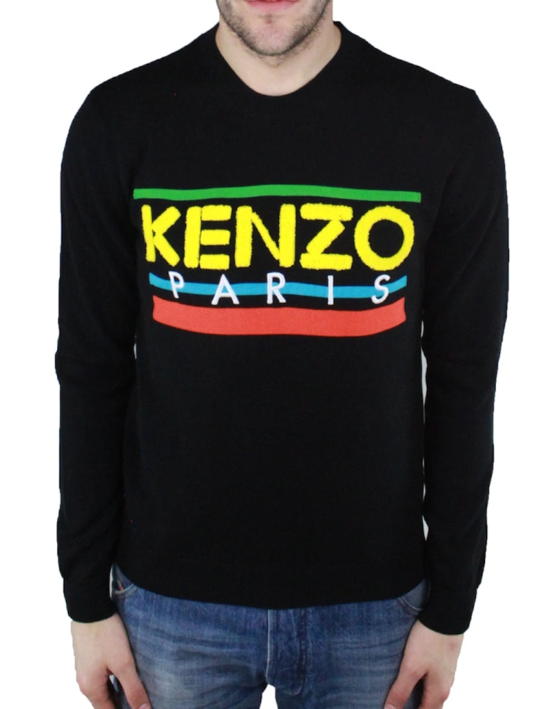 Paris Bold Logo Black Sweatshirt