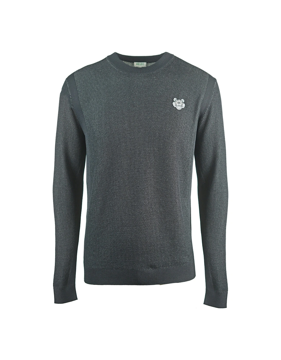 Textiled Design Plain Black Jumper, 3 of 2