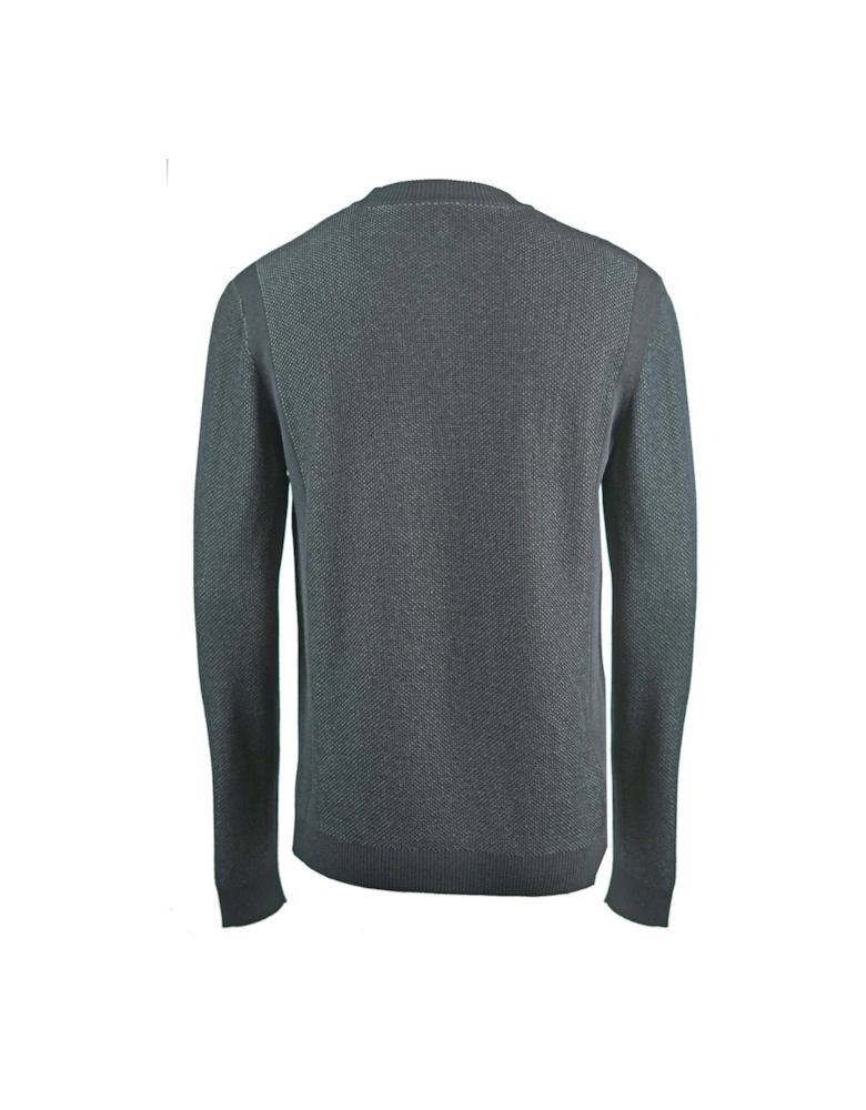 Textiled Design Plain Black Jumper