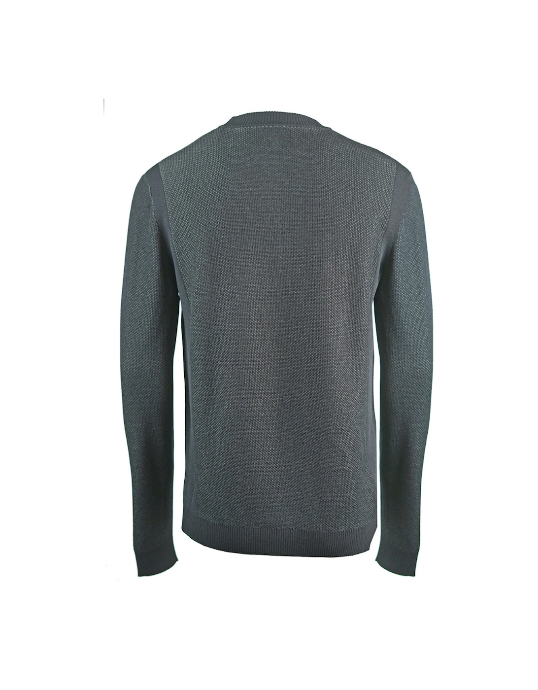 Textiled Design Plain Black Jumper