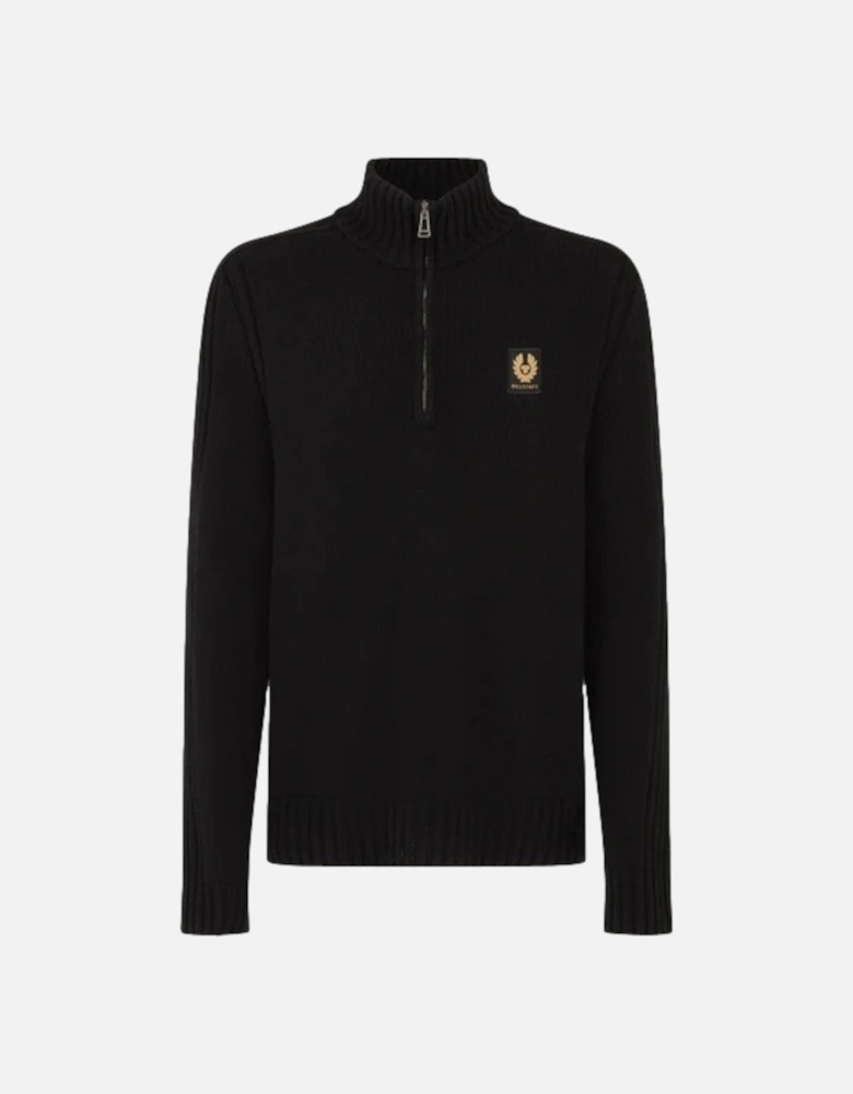 Watch Quarter Zip Jumper Black