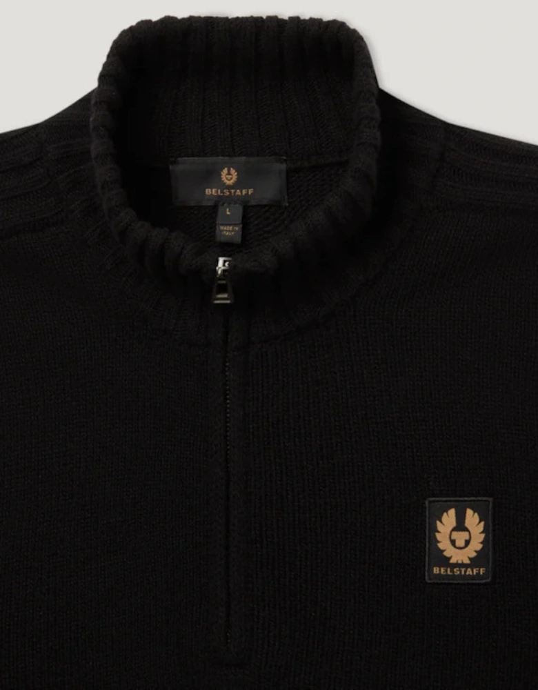 Watch Quarter Zip Jumper Black