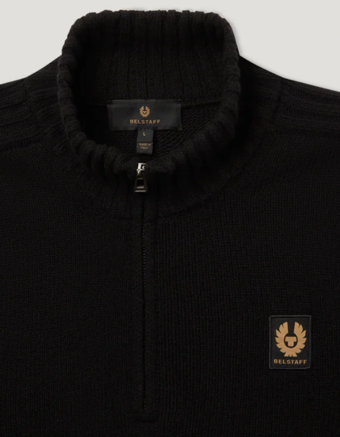 Watch Quarter Zip Jumper Black