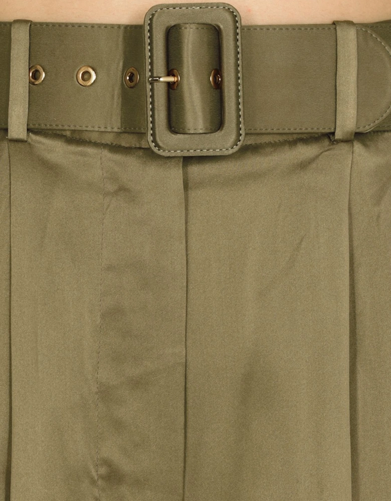 Silk WideLeg Pants with Belt