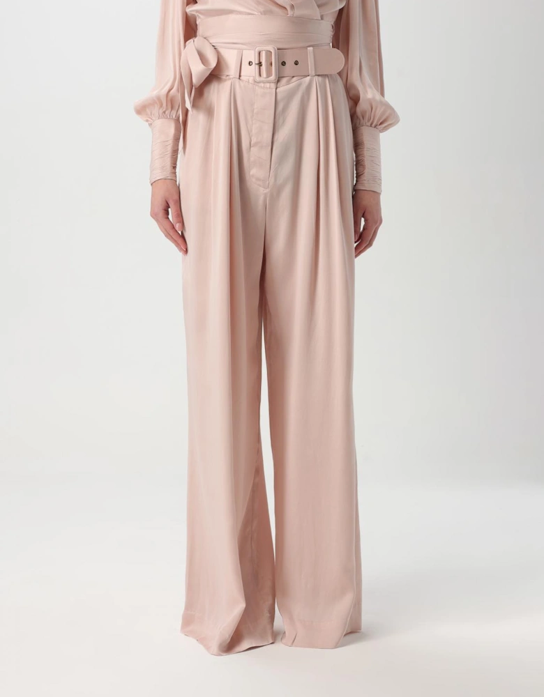 Silk WideLeg Pants with Belt
