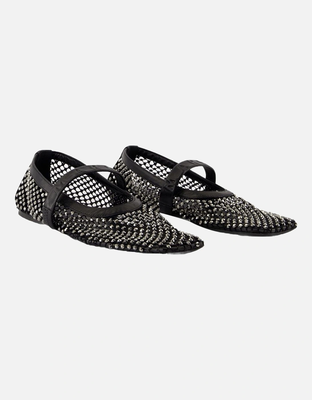 Crystal Mesh PointedToe Flats