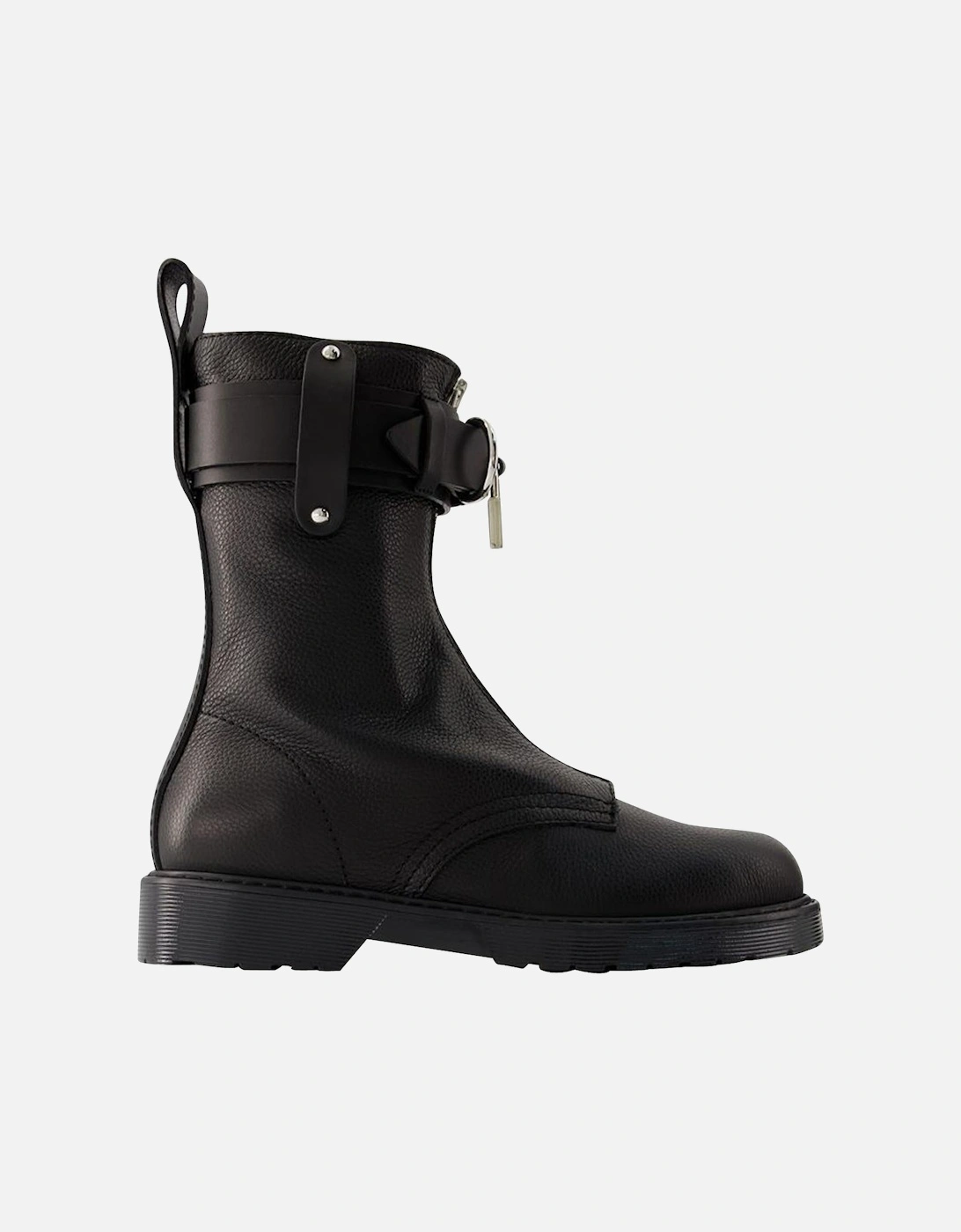 Black Leather Combat Boots, 4 of 3