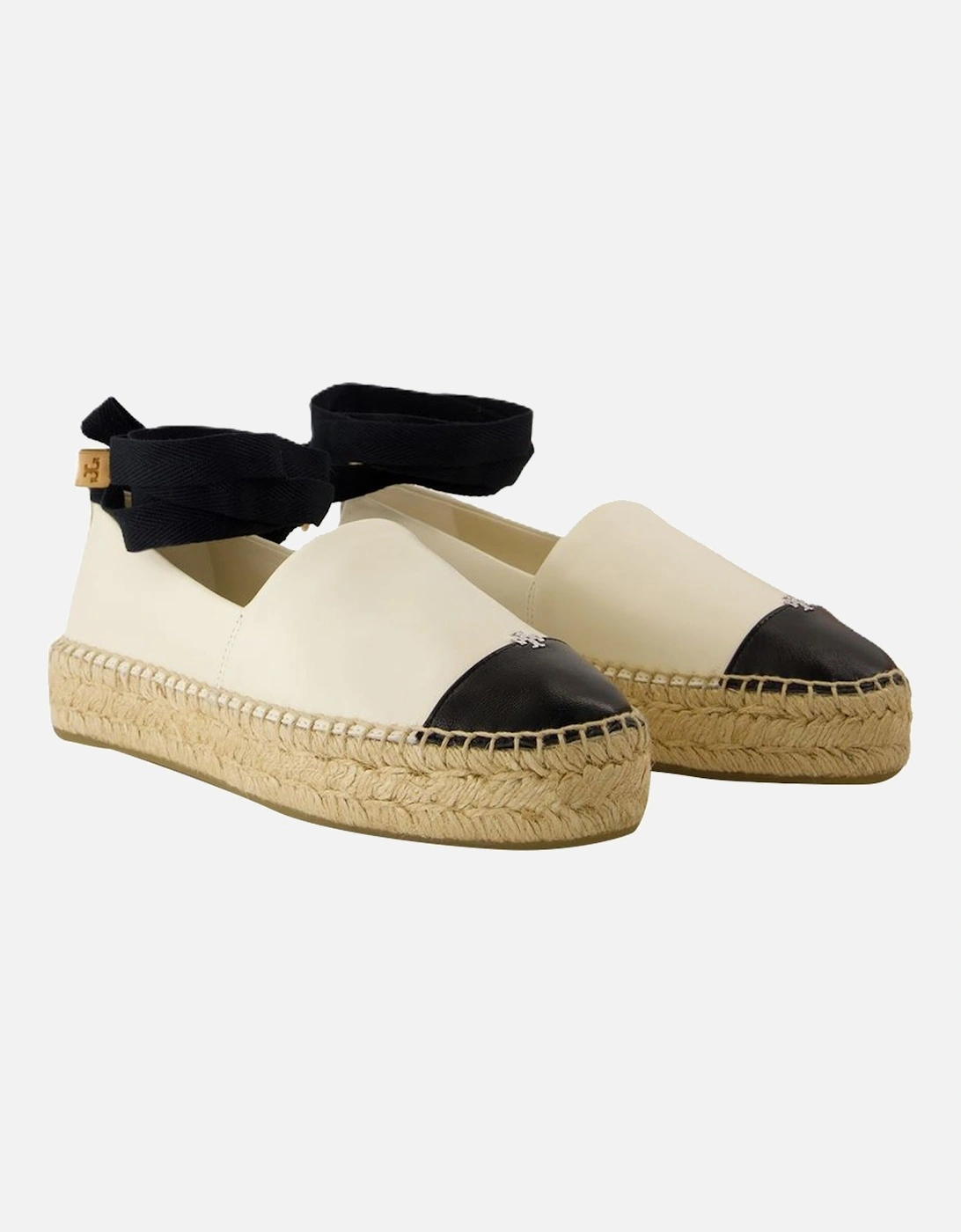 Cap Toe Leather Espadrilles