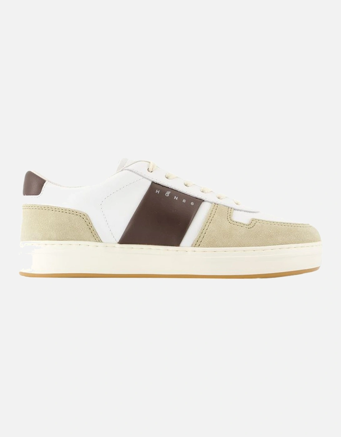 Smooth Calfskin Leather Round Toe Sneakers, 5 of 4