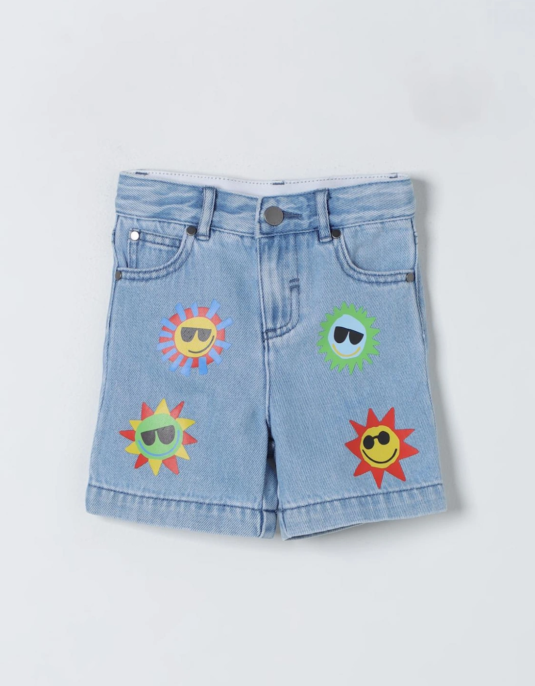 Kids Denim Shorts with Sun Appliques, 4 of 3