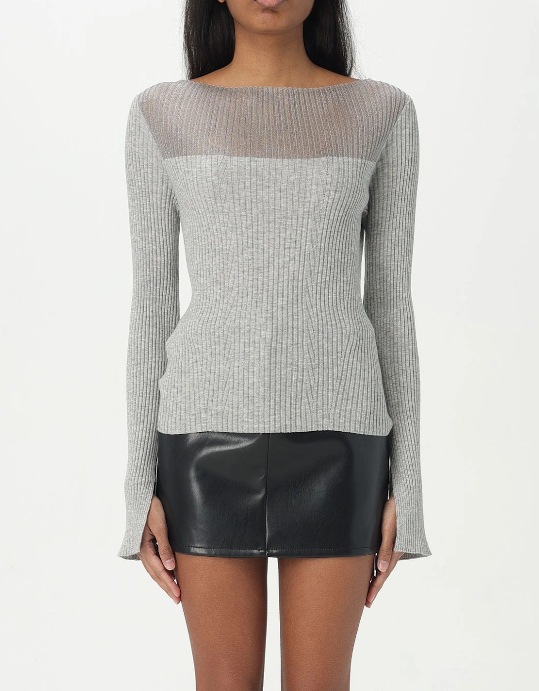 Ribbed Knit Pullover Sweater