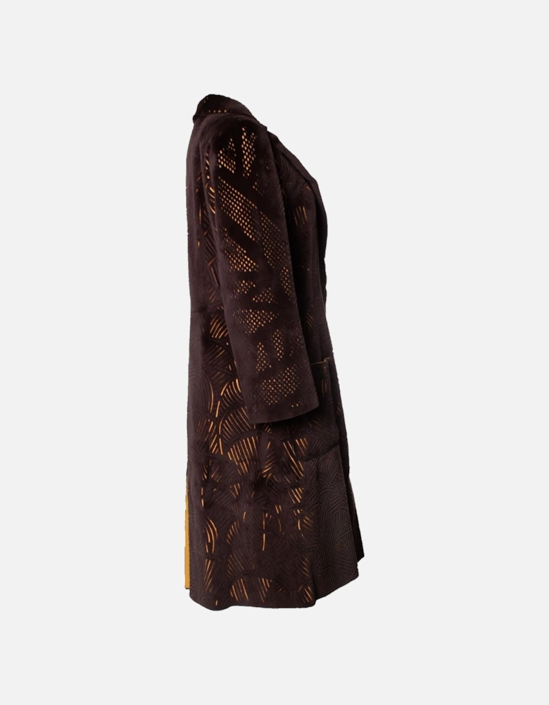 Lasercut Mink and Leather Coat
