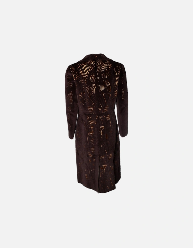Lasercut Mink and Leather Coat