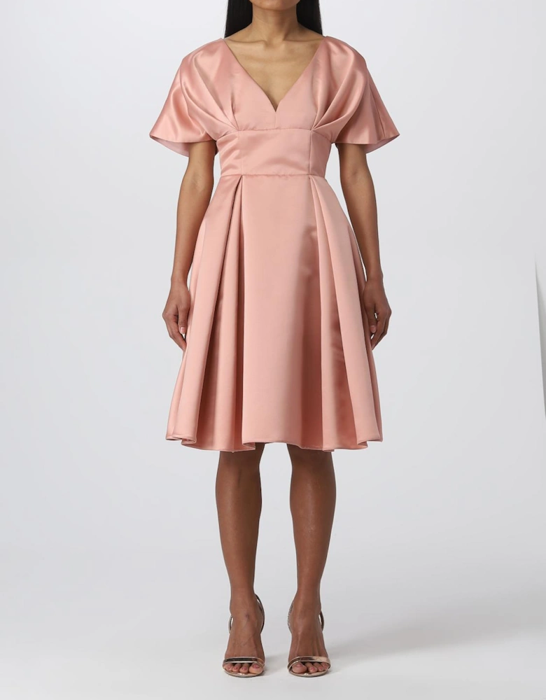 Pleated ALine Mini Dress