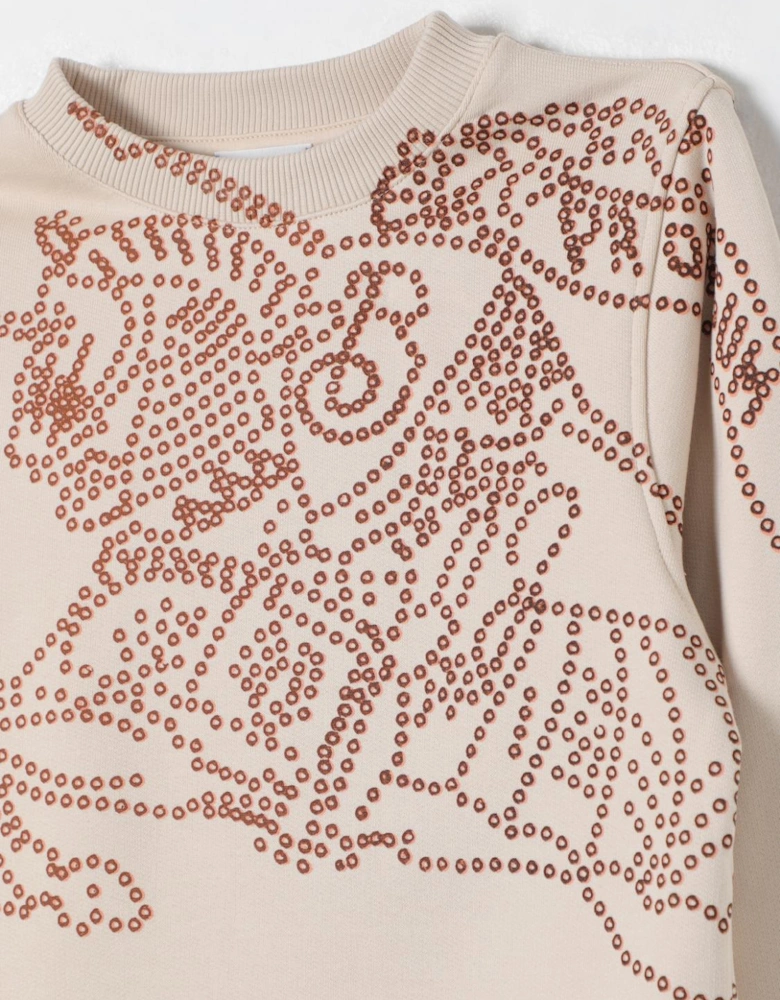 Embellished Crew Neck Knit Sweater