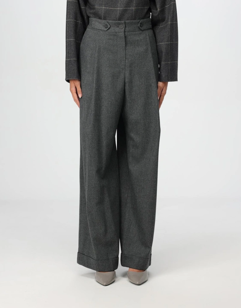 Wide Leg Wool Trousers