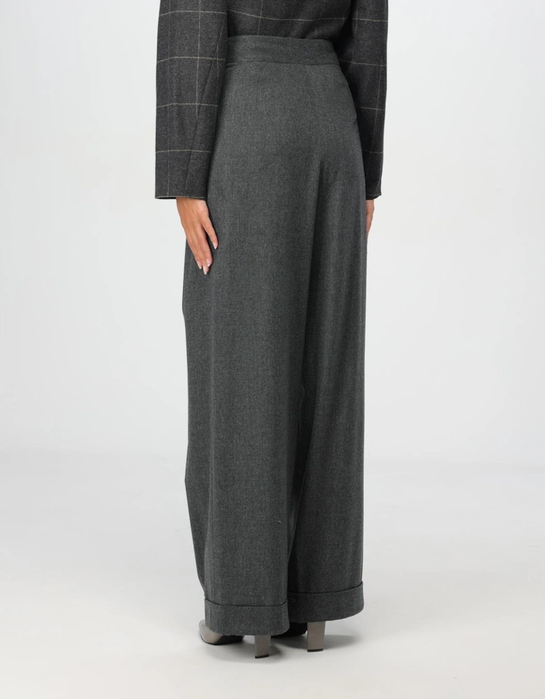 Wide Leg Wool Trousers