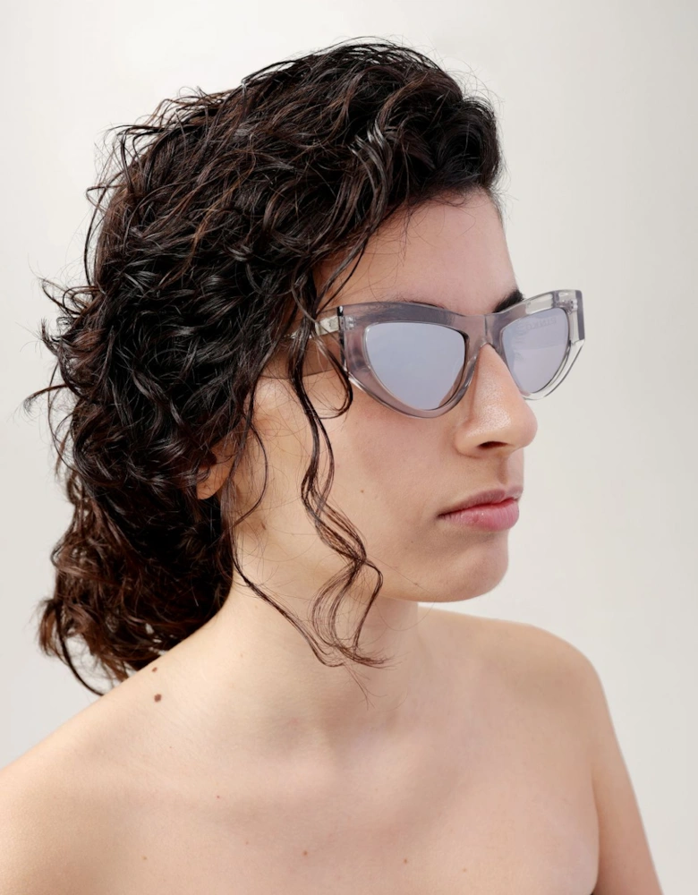 Cat Eye Sunglasses Transparent Frame