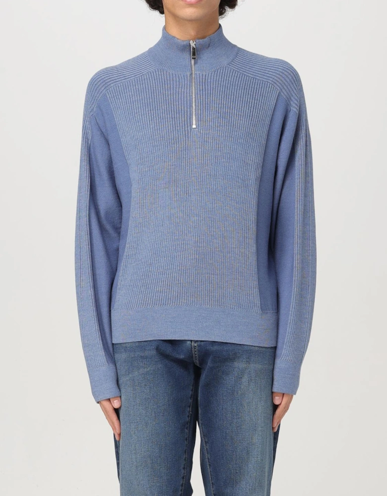 Knit Mock Neck Half Zip Sweater