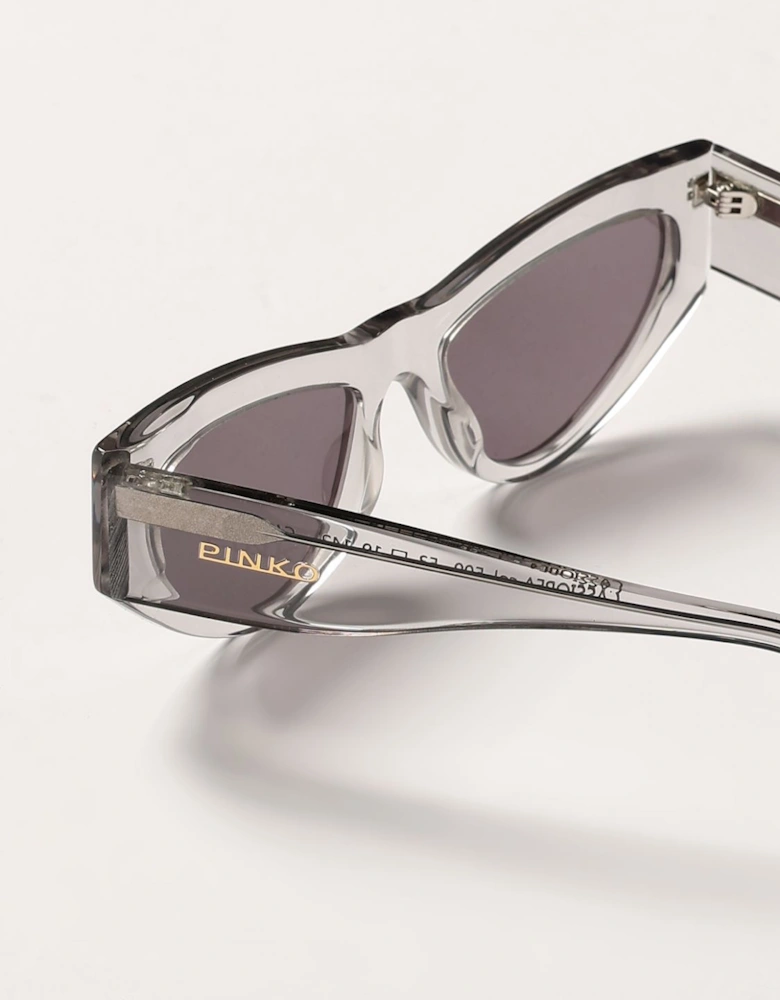 Cat Eye Sunglasses Transparent Frame