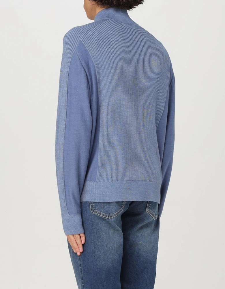 Knit Mock Neck Half Zip Sweater