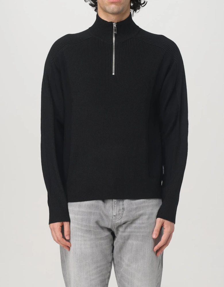 Knit Mock Neck Half Zip Sweater