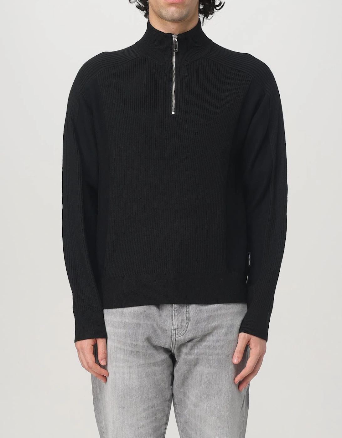 Knit Mock Neck Half Zip Sweater