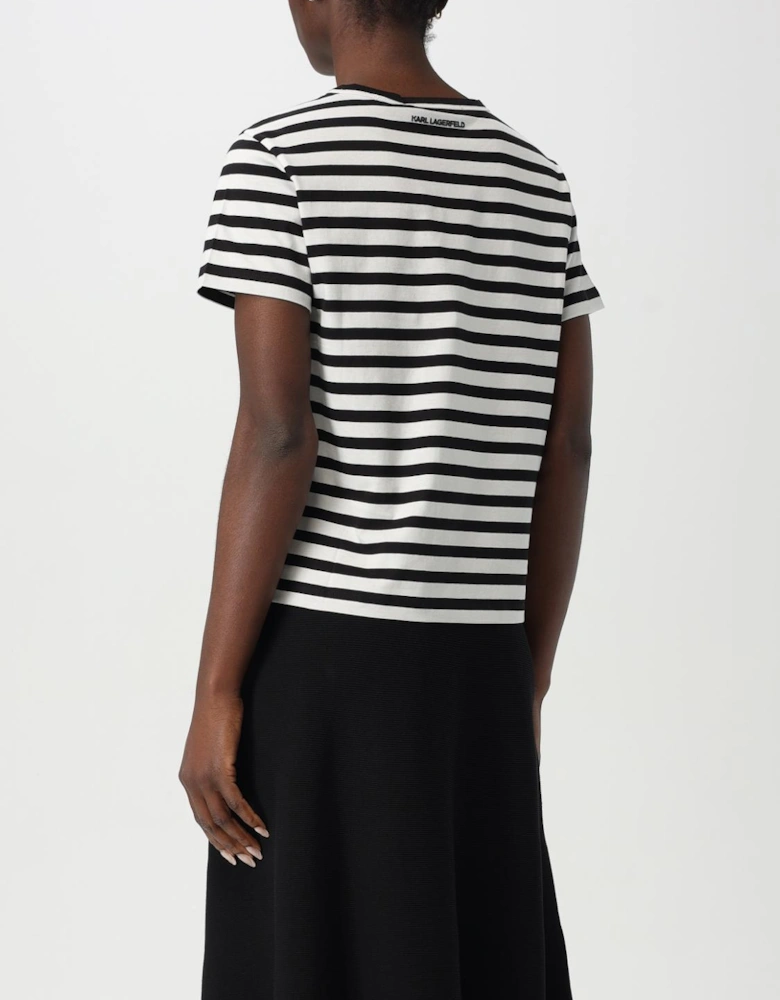 Striped TShirt Crew Neck Short Sleeves