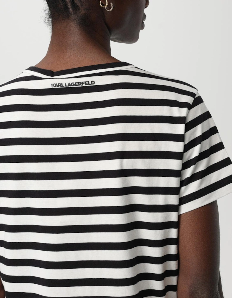 Striped TShirt Crew Neck Short Sleeves