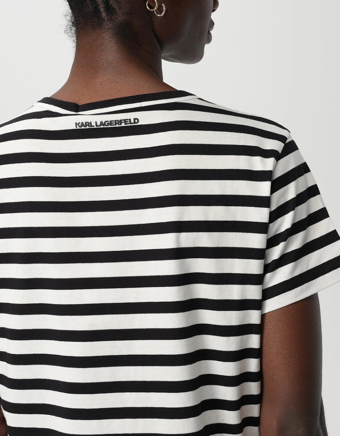Striped TShirt Crew Neck Short Sleeves