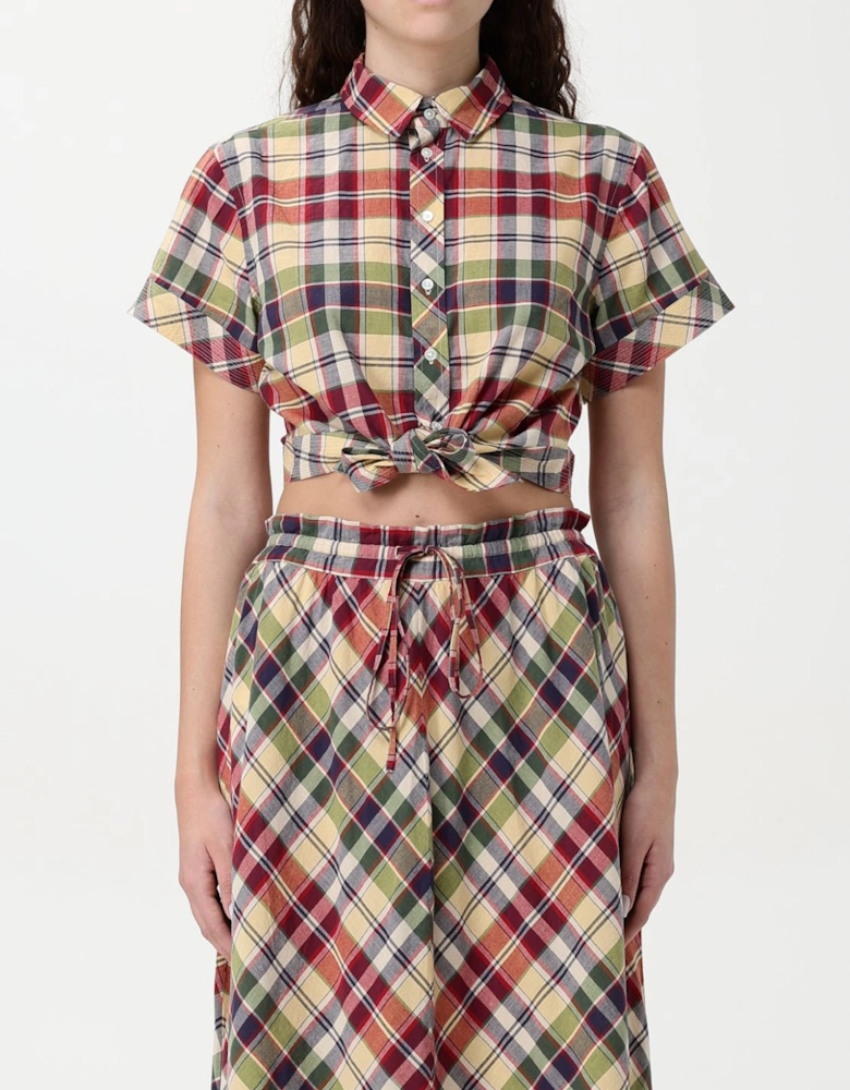 Plaid ShortSleeve Shirt  Skirt Set