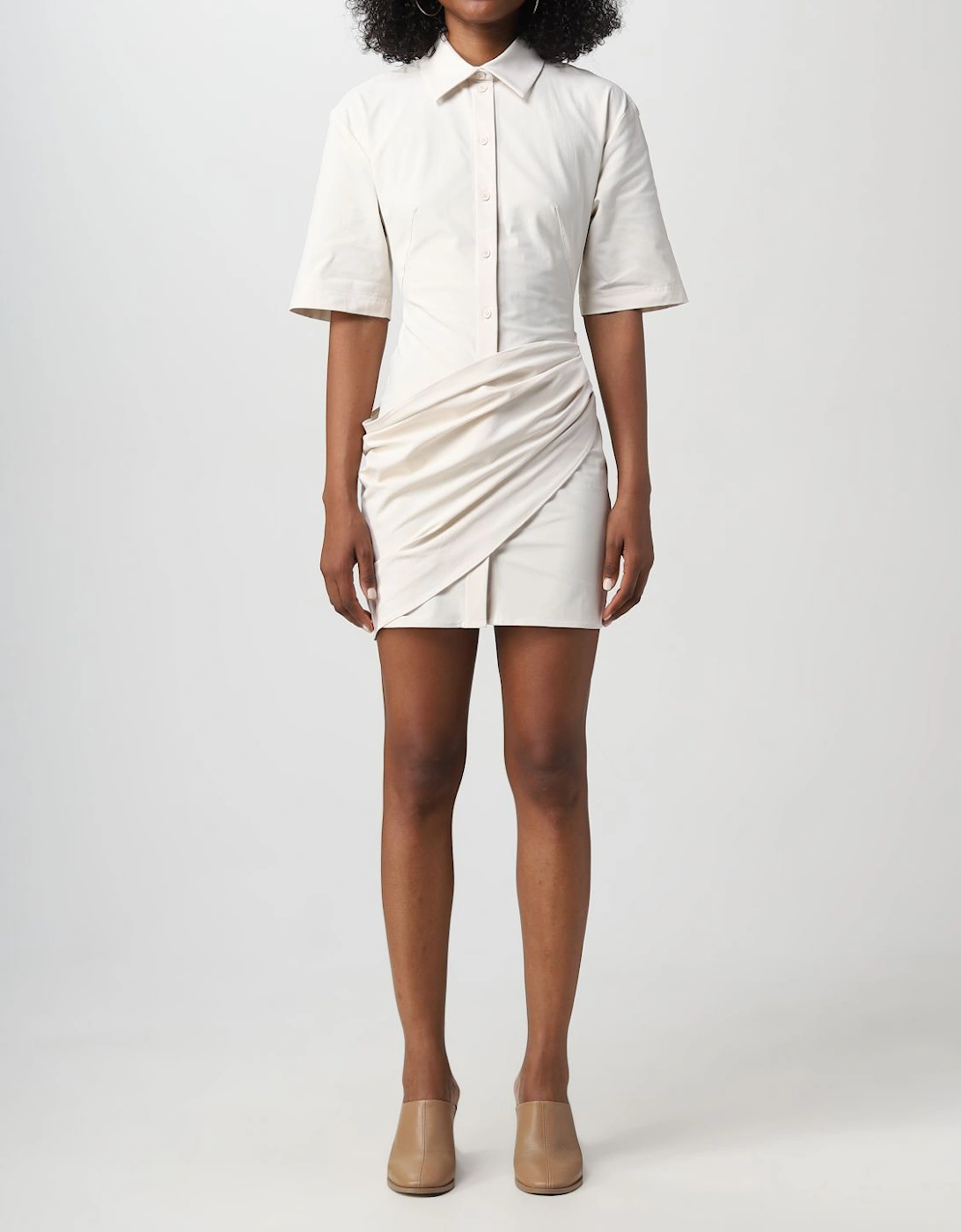 La Chemise Draped Mini Dress, 6 of 5