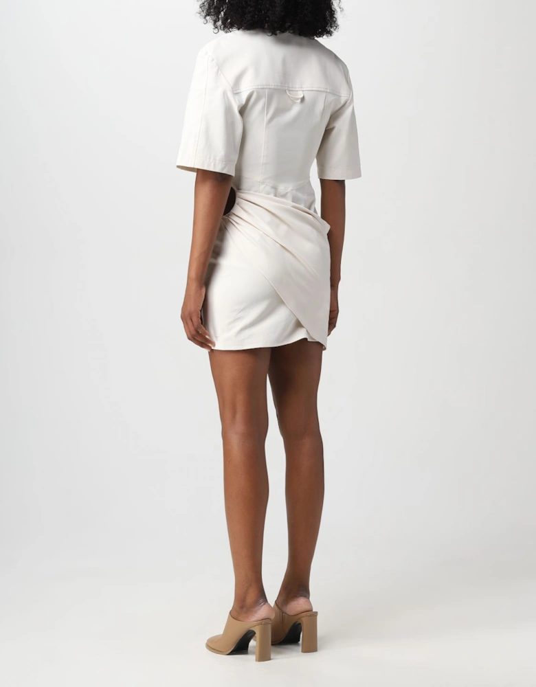 La Chemise Draped Mini Dress