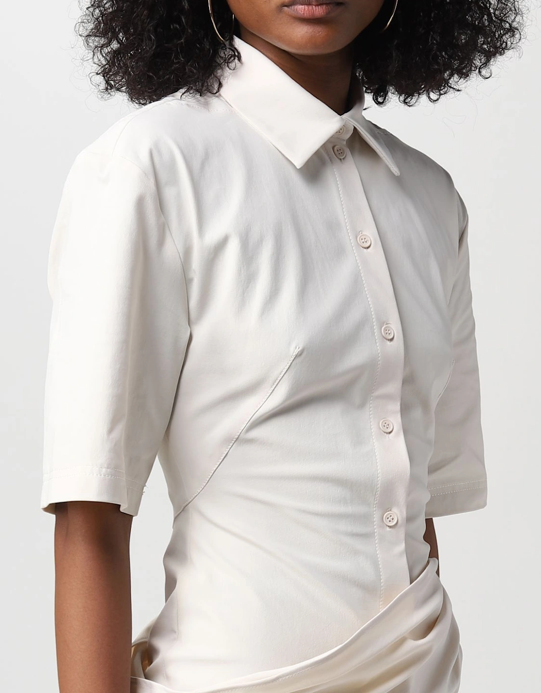La Chemise Draped Mini Dress