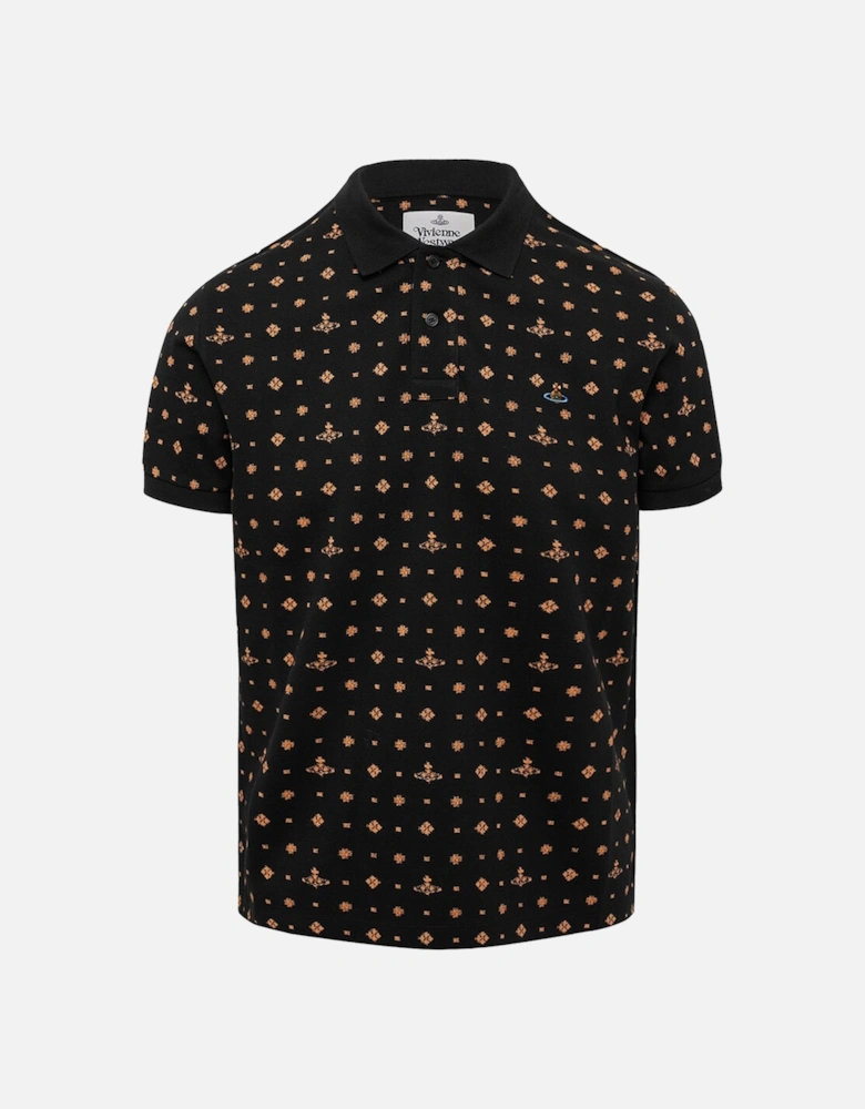 Jacquard Polo Black