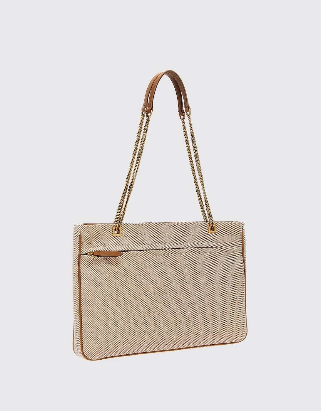 Studded Leather Shoulder Bag with Chain Strap