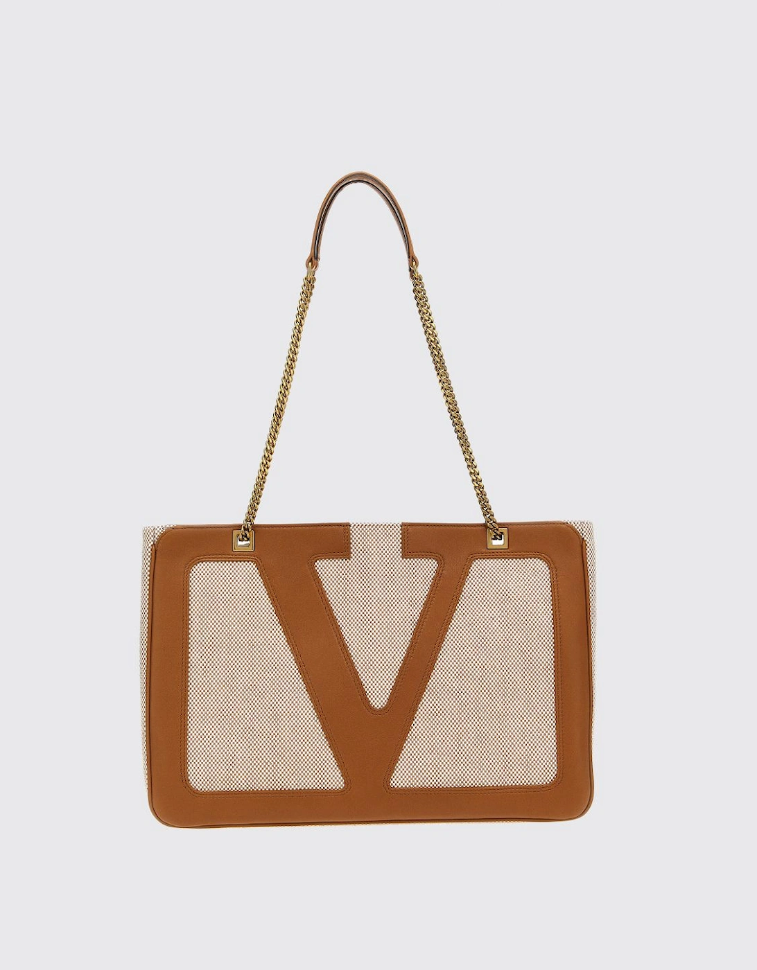 Studded Leather Shoulder Bag with Chain Strap, 5 of 4